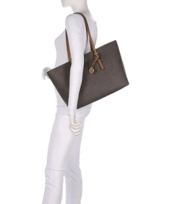 Quinn Large Shopper Lederimitat dunkelbraun