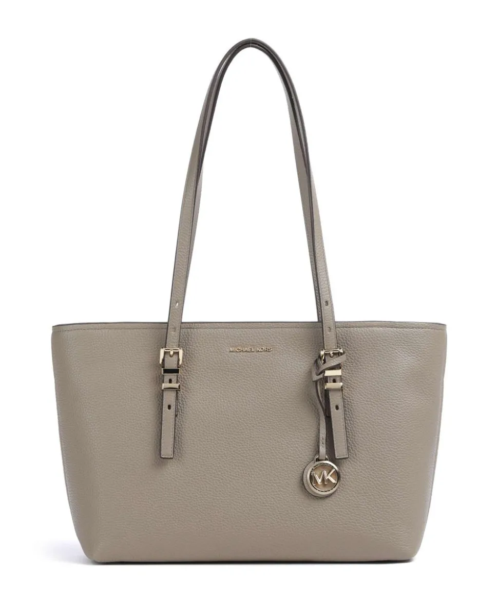 Quinn Medium Shopper fein genarbtes Rindsleder taupe