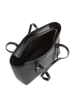 Quinn Medium Shopper fein genarbtes Rindsleder schwarz