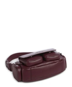 Rachel S Schultertasche Lederimitat wein