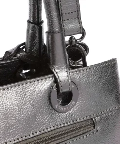 Radiant Raeven Handtasche genarbtes Rindsleder silber