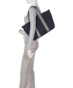 Raffia Kaia Shopper Bast navy