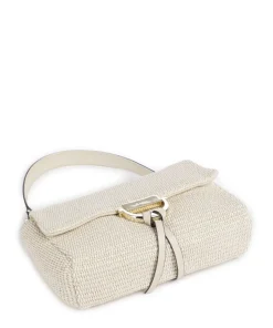 Raffia Temi Schultertasche Bast elfenbein