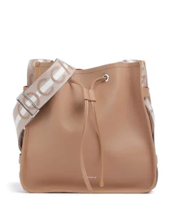 Raquel Bucket bag genarbtes Rindsleder hellbraun