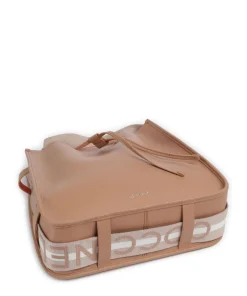 Raquel Bucket bag genarbtes Rindsleder hellbraun