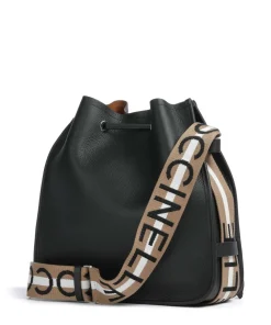 Raquel Bucket bag genarbtes Rindsleder schwarz