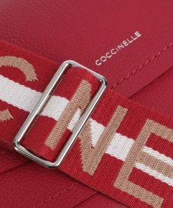 Raquel Schultertasche genarbtes Leder rot