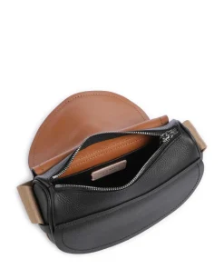 Raquel Umhängetasche genarbtes Leder schwarz