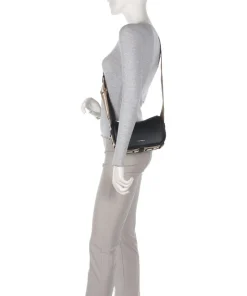 Raquel Umhängetasche genarbtes Leder schwarz