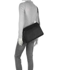 Ray Kuriertasche 13″ Lederimitat schwarz