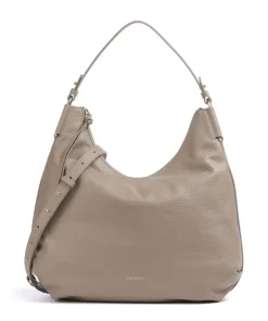Rebekka Beuteltasche genarbtes Rindsleder taupe