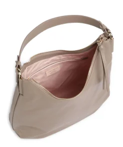 Rebekka Beuteltasche genarbtes Rindsleder taupe