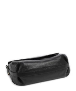 Rebekka Schultertasche genarbtes Rindsleder schwarz