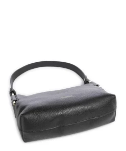 Rebekka Schultertasche genarbtes Rindsleder schwarz