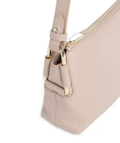 Rebekka Schultertasche genarbtes Rindsleder beige