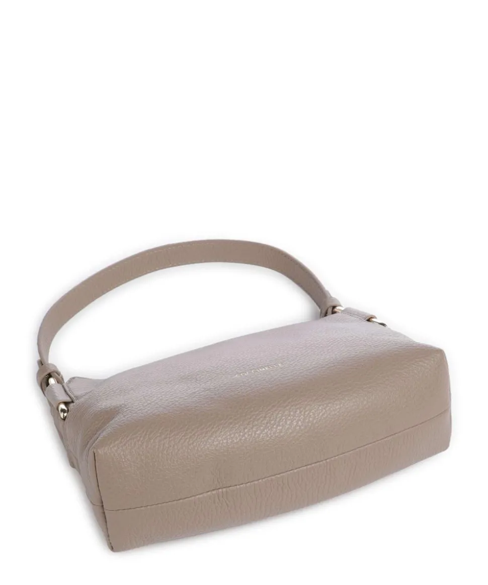 Rebekka Schultertasche genarbtes Rindsleder taupe