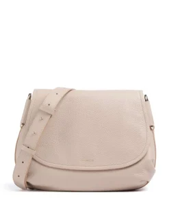Rebekka Schultertasche genarbtes Rindsleder beige