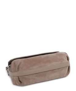 Rebekka Suede Schultertasche aufgerautes Rindsleder taupe