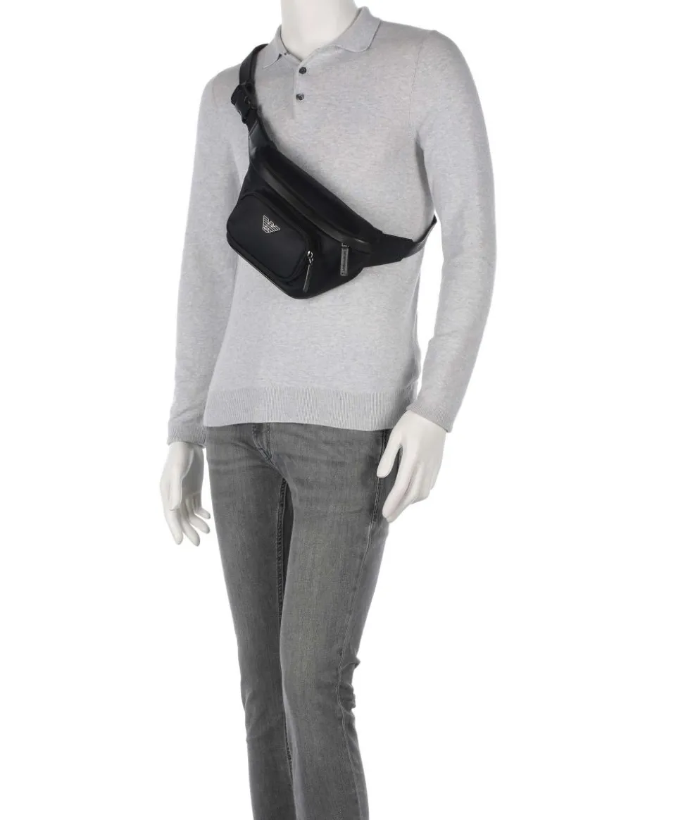 Recycled Nylon Gürteltasche recyceltes Nylon schwarz