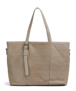 Reversible Shopper genarbtes Leder hellbraun