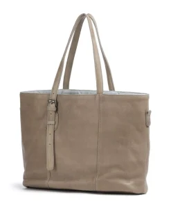 Reversible Shopper genarbtes Leder hellbraun