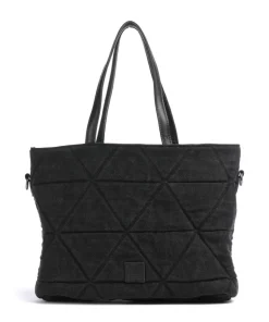 Reversible Shopper genarbtes Leder schwarz