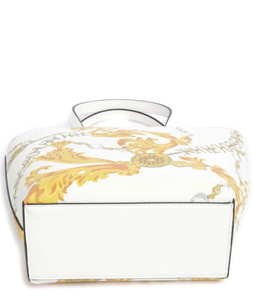 Reversible Shopper Handtasche Lederimitat weiß