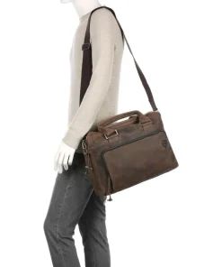 Richmond Aktentasche 14″ Leder dunkelbraun