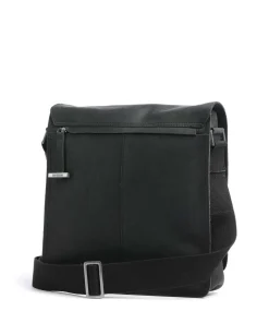 Richmond Schultertasche Leder schwarz