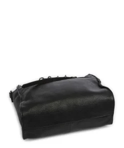 Ride Easy Schultertasche genarbtes Leder schwarz