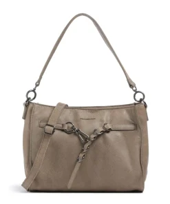 Ride Easy Schultertasche genarbtes Leder stein