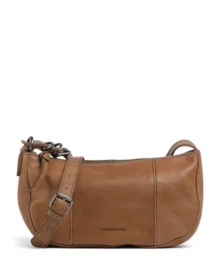 Ride Easy Schultertasche genarbtes Leder karamellbraun