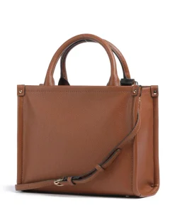 Ridhi S Handtasche Lederimitat braun