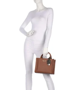 Ridhi S Handtasche Lederimitat braun