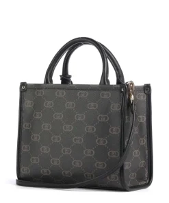 Ridhi S Handtasche Lederimitat schwarz