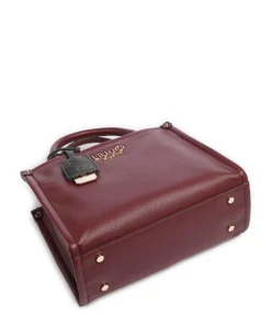 Ridhi S Handtasche Lederimitat dunkelrot