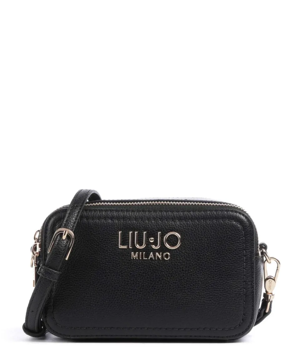 Ridhi S Umhängetasche Lederimitat schwarz