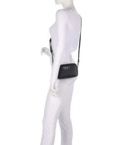 Ridhi S Umhängetasche Lederimitat schwarz