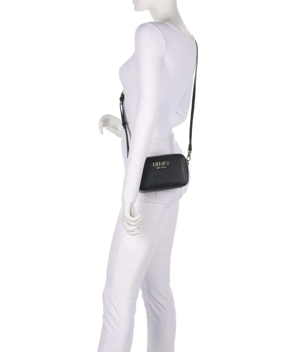 Ridhi S Umhängetasche Lederimitat schwarz