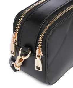 Ridhi Umhängetasche Lederimitat schwarz