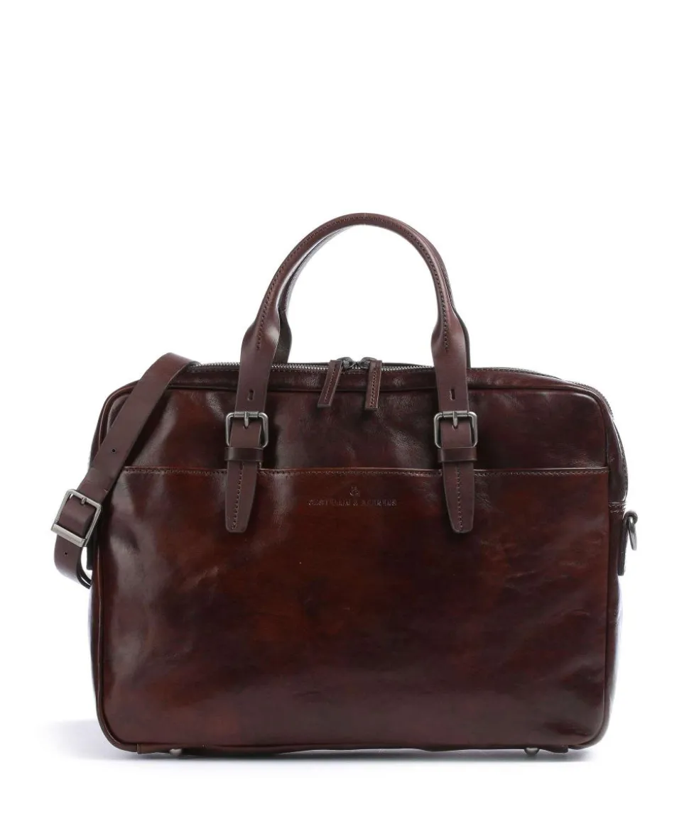 Rien RFID Aktentasche 15″ fein genarbtes Rindsleder cognac