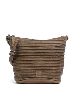 Riffelinchen Umhängetasche genarbtes Rindsleder olivgrün