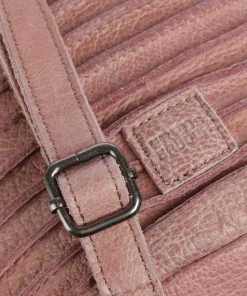 Riffellinchen Umhängetasche genarbtes Rindsleder rosa