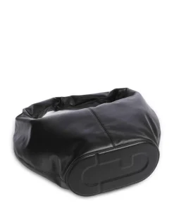 Ring S Beuteltasche fein genarbtes Leder schwarz