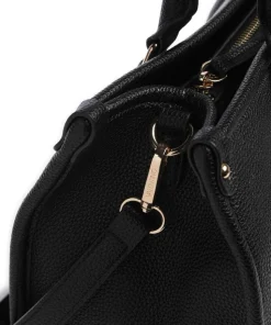 Rised Re Handtasche Lederimitat schwarz