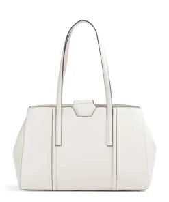 Riva L Shopper genarbtes Leder weiß