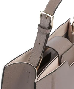 Riva M Handtasche genarbtes Rindsleder taupe