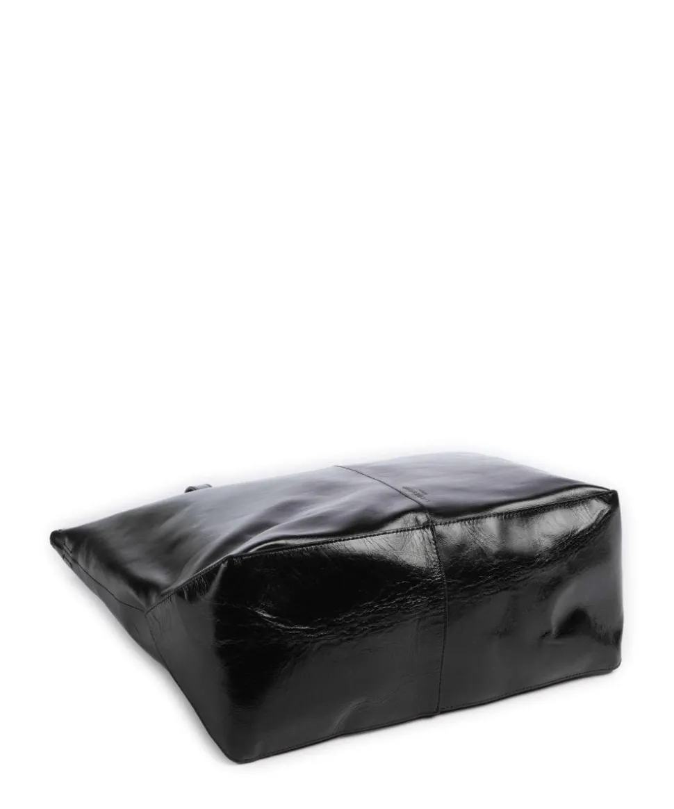 Rive Paper Touch Crinkle L Shopper Nappa Kalbsleder schwarz