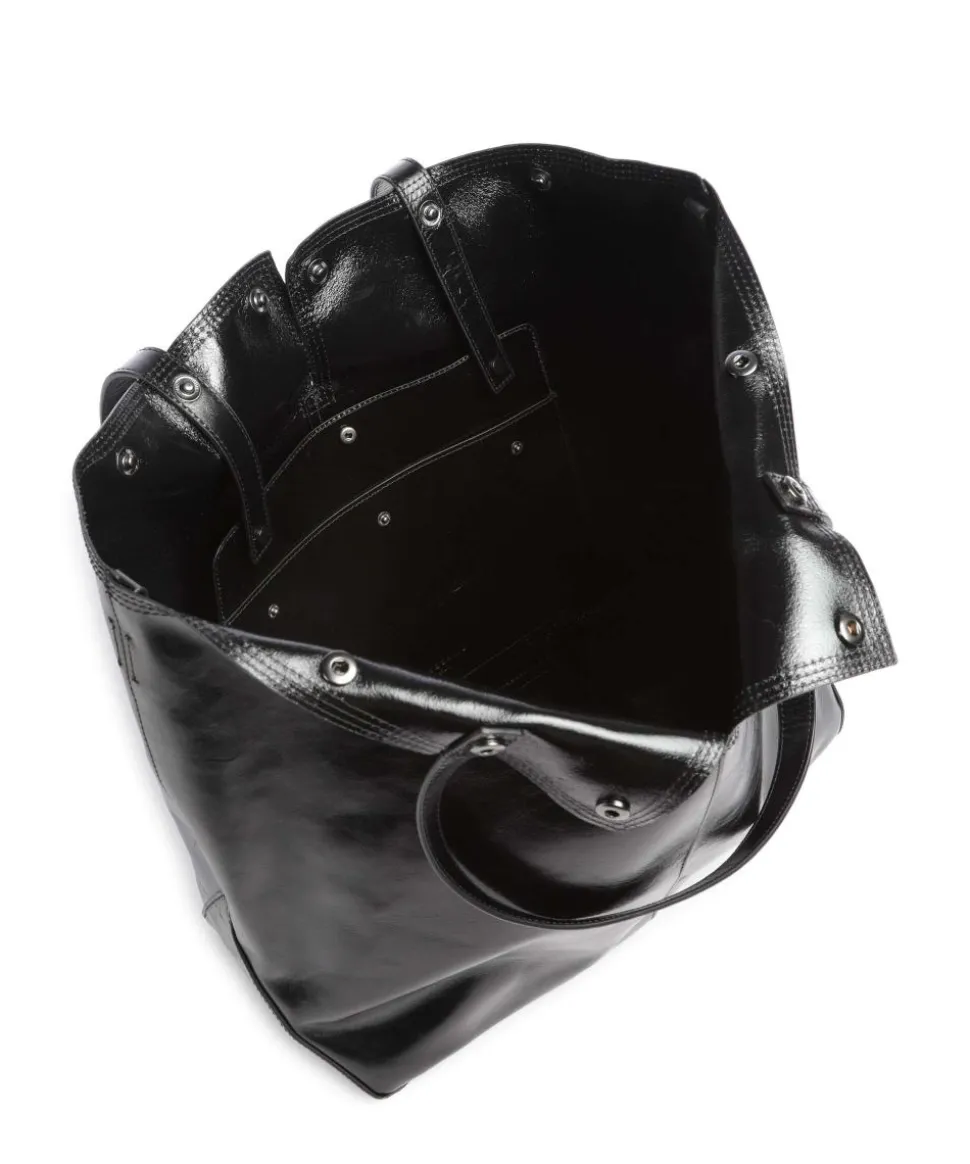 Rive Paper Touch Crinkle L Shopper Nappa Kalbsleder schwarz