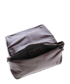 Rive Paper Touch Crinkle S Umhängetasche fein genarbtes Leder wein